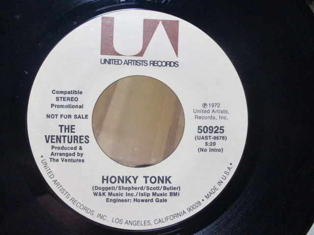 VENTURES ベンチャーズ HONKY TONK c/w 同 Part Ⅱ 米 EP DJ盤 COMPATIBLE STEREO ドン・ウィルソン ノーキー・エドワーズ メル・テイラー拍卖