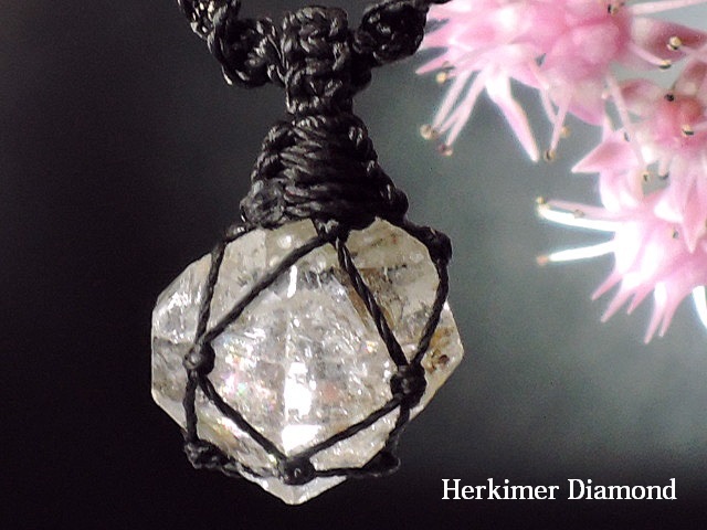 ★虹入り★ハーキマーダイヤモンド14ct★ダブルターミネーションポイント★ネックレスペンダント★天然石原石鉱物★男女兼用サイズ kamesan拍卖