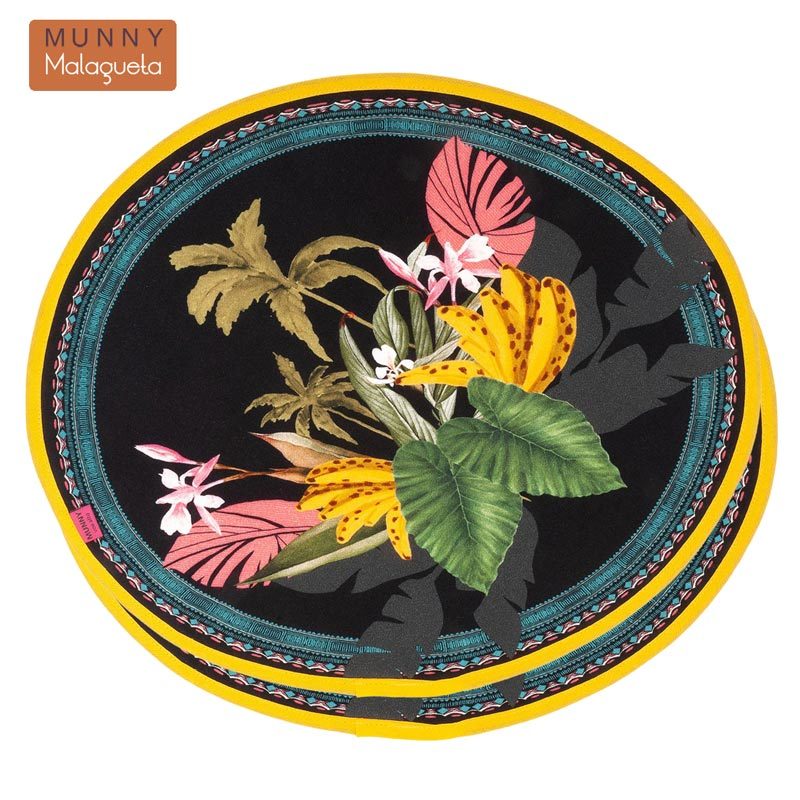 バナナ柄ランチマットペアセット 楕円ランチョンマット MUNNY by Malagueta拍卖