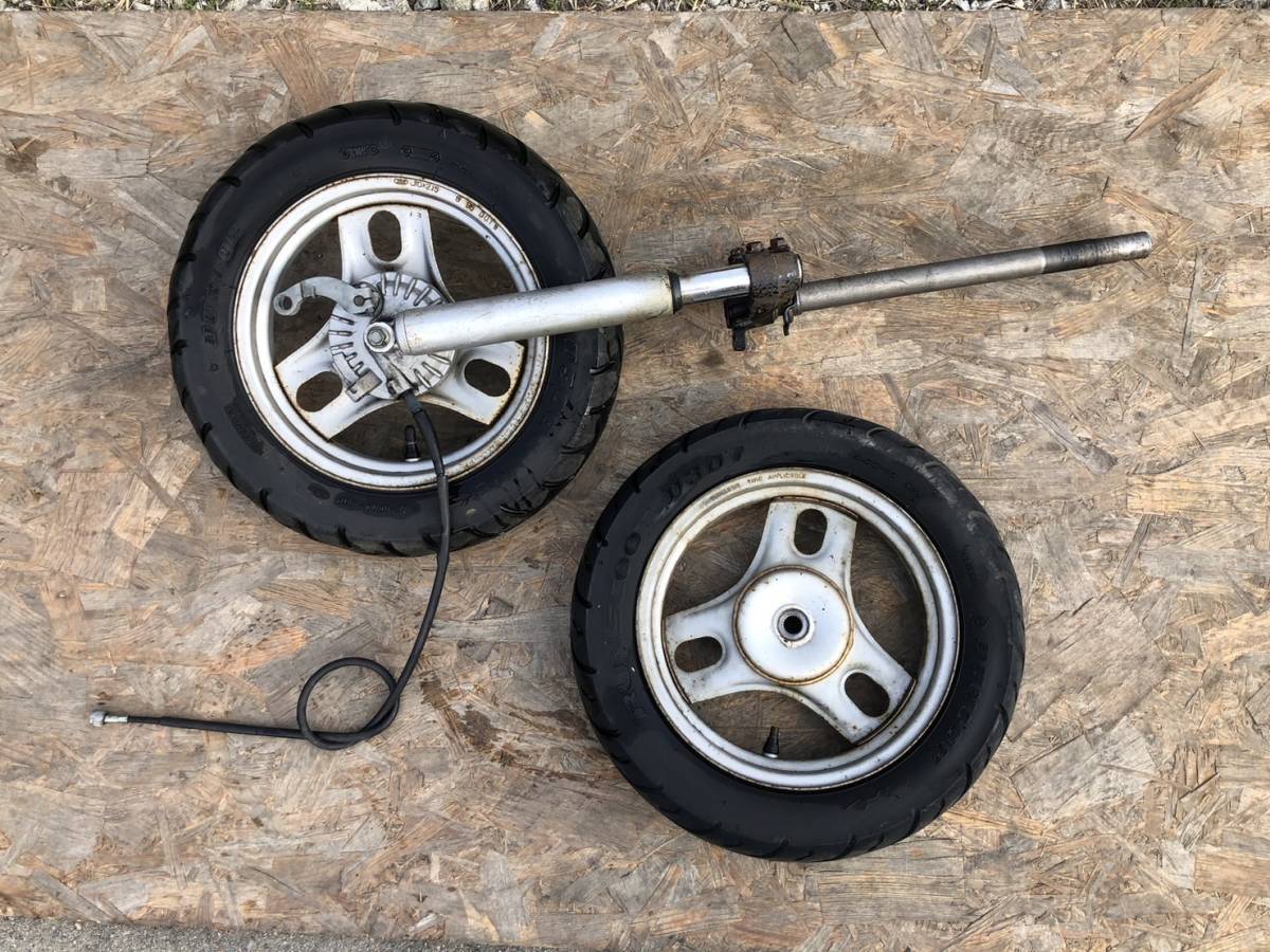 【50300】 ホンダ スーパーディオ AF27 (226番台~) 足回り フロントフォーク 三又 ホイールセット ドラム拍卖