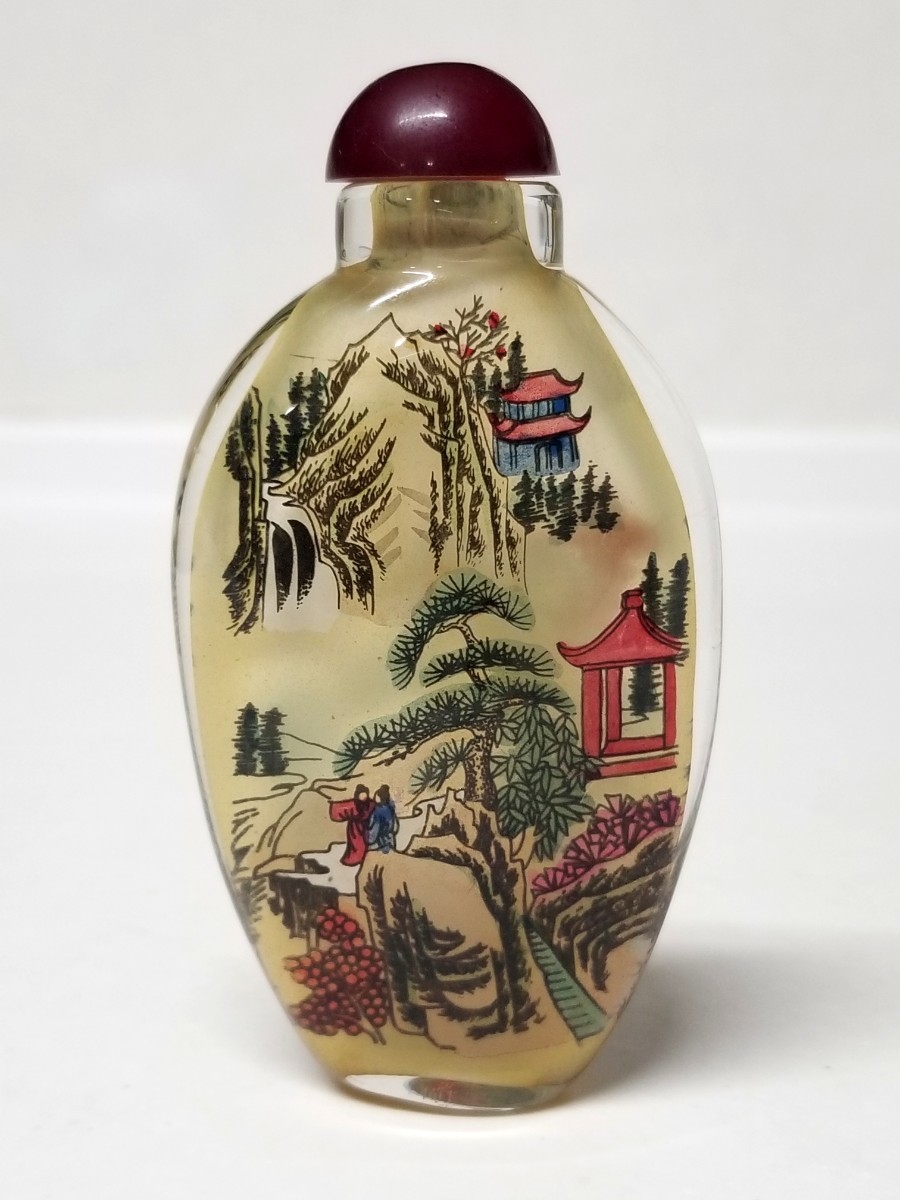 中国 びえんこ ガラス内絵小瓶拍卖