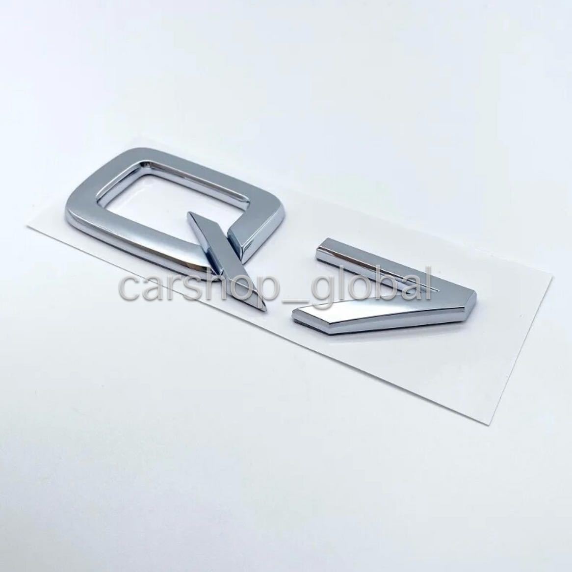 アウディ Audi Q7 リア トランクエンブレム シルバー ステッカー TFSI/TDI/50/55/45/4.2/3.6/3.0/2.0等拍卖