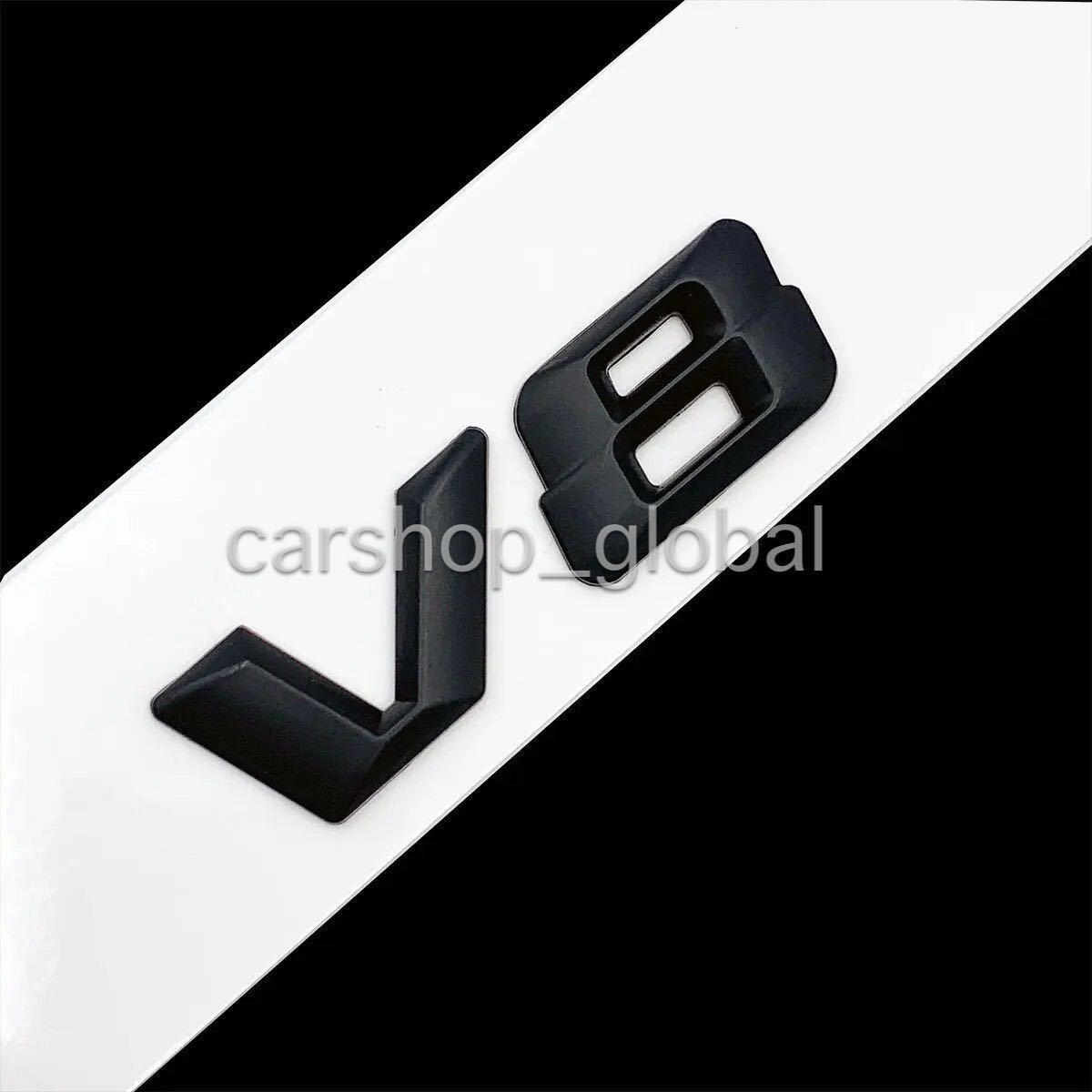 メルセデスベンツ V8 エンブレム マットブラック 凹凸タイプ サイド リア トランク ステッカー C/CL/E/S/SL/SLS/G/GL/GLS/GT4ドア/AMG GT等拍卖