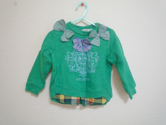 送料無料 ラグマート リボントレーナー グリーン 90cm 美品拍卖