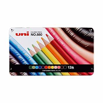 @【即決】三菱鉛筆 色鉛筆 NO880 12色セット/スタンダード K88012CP 書く 塗る 絵画 ぬりえ 絵 お絵描き 図工 美術 学生 拍卖