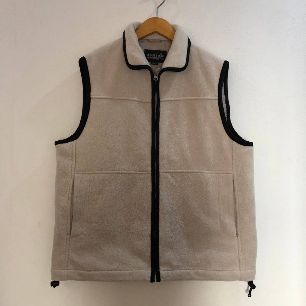 Aburaysia/ アブレイシア フルジップアップフリースベスト アウトドア ベージュ メンズ L拍卖