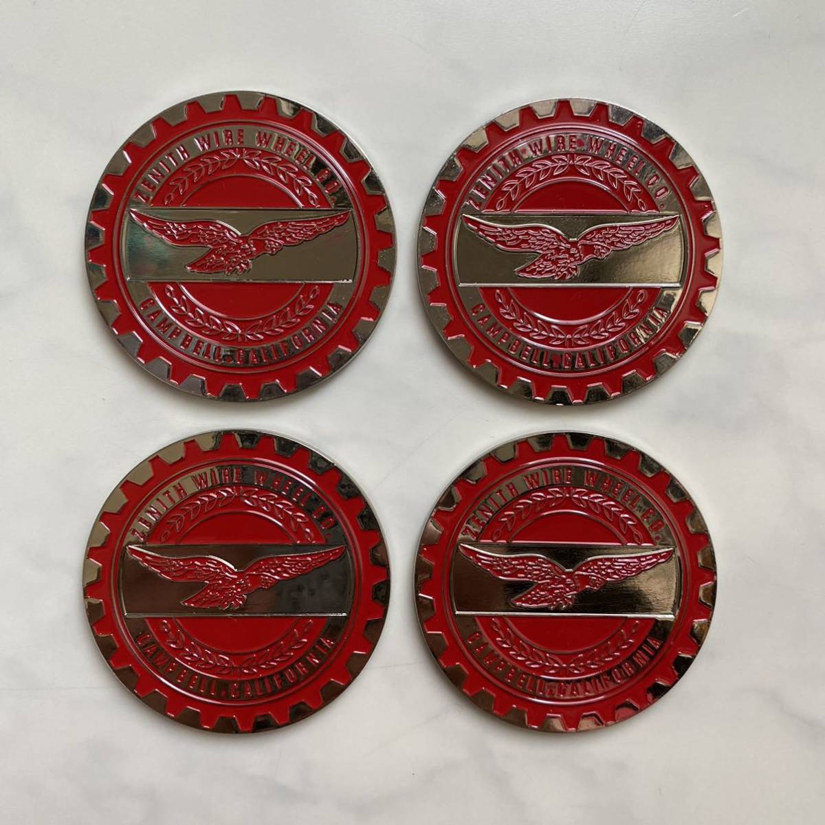 Zenith chips ゼニスチップ メタルチップ クローム&レッドタイプ 57ミリ デイトン ローライダー インパラ キャデラック拍卖