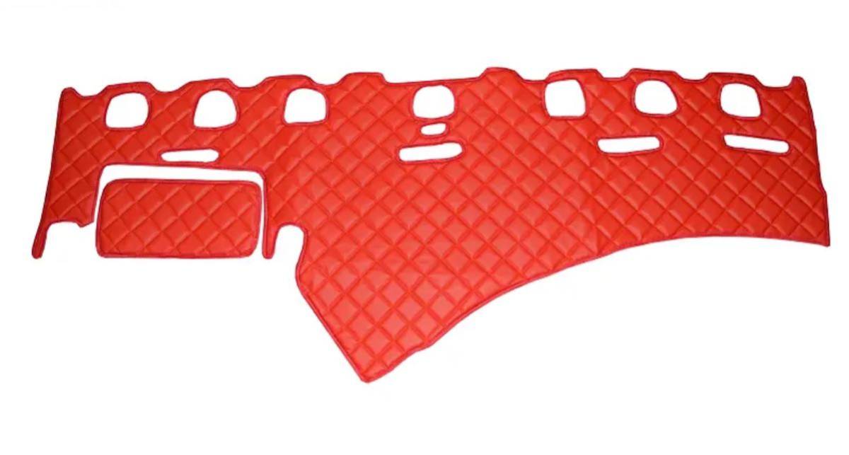 2016 スカニア ダッシュボードマット レッドカラー キルティング ダイヤモンドカット メッキ トレーラー デコトラ ヒノ拍卖