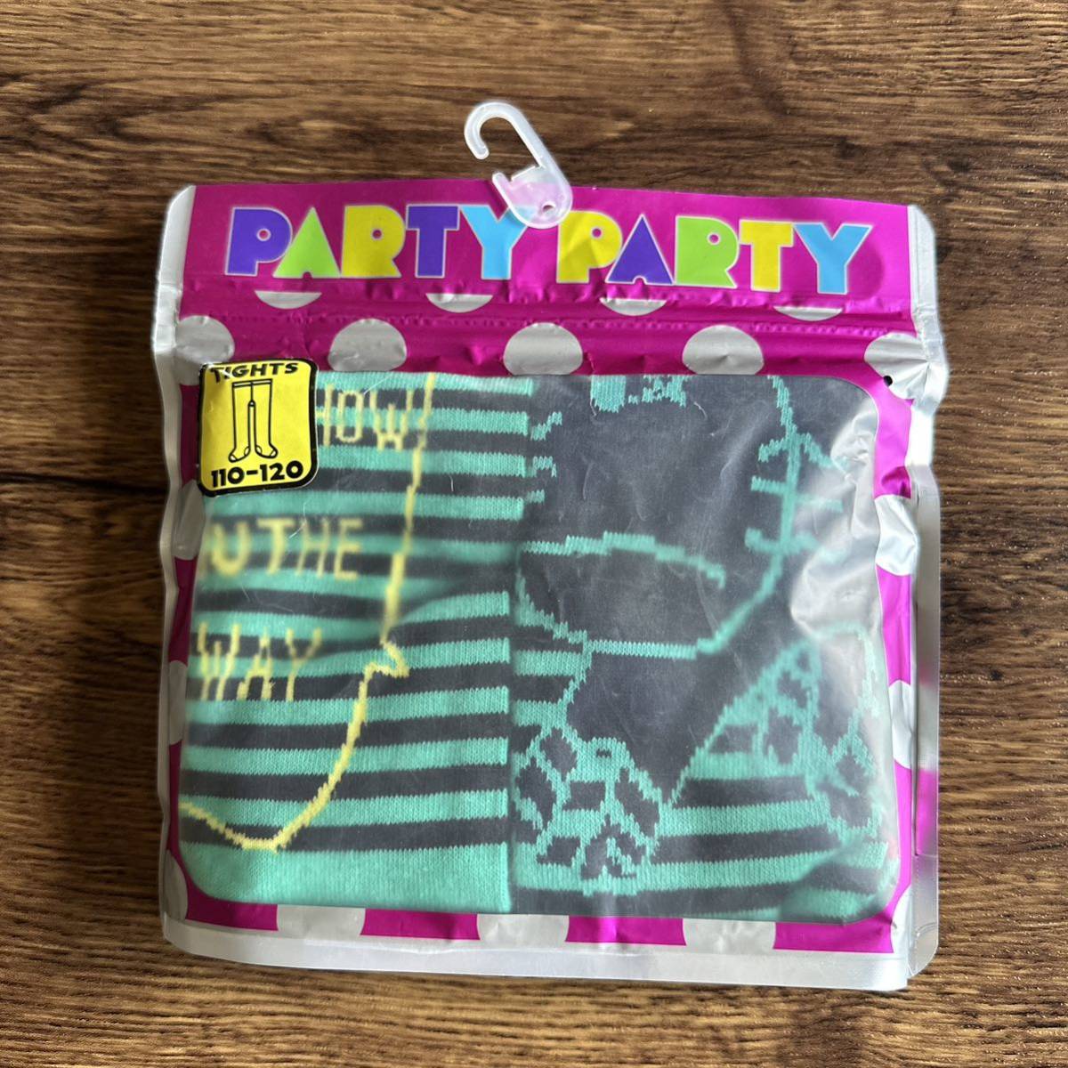 新品partyparty パーティパーティ レギンスタイツ110-120グリーン ギフト プレゼントにも拍卖