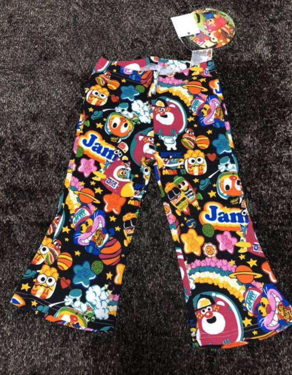 新品JAM大人気ファンキーニャークマテンチョー総柄レギンスパンツ120 男女 男の子 女の子 キッズ 子供服 柄パンツ拍卖