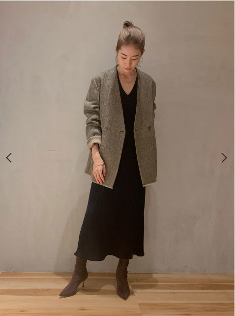 ◆新品 Plage/プラージュ【ピュアウール100ニットワンピース】ネイビー◆¥22,000-拍卖