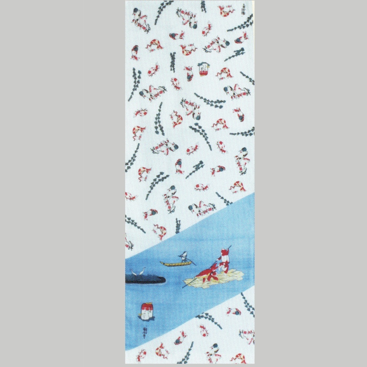 浮世絵 歌川国芳「金魚」二重ガーゼ手拭い R41-151-SP-1582G拍卖