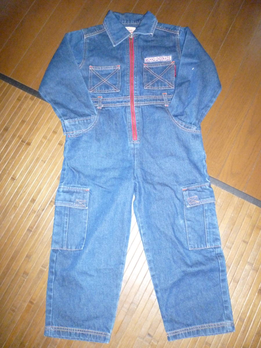 395‐48♂♀:MICHIKO LONDON Kidsミチコロンドンキッズ つなぎ size.100 色.インディゴ コシノミチコ 拍卖