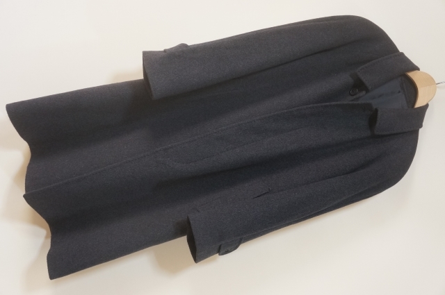 RR65 即決 M.T LEGEND M.T レジェンド カシミヤ100% ステンカラーコート ロング M チャコールグレー拍卖