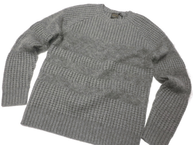 ◆Letroyes/ルトロワ◆上質肉厚 ウールカシミヤ 切替えボーダーニット【L】3.5万拍卖