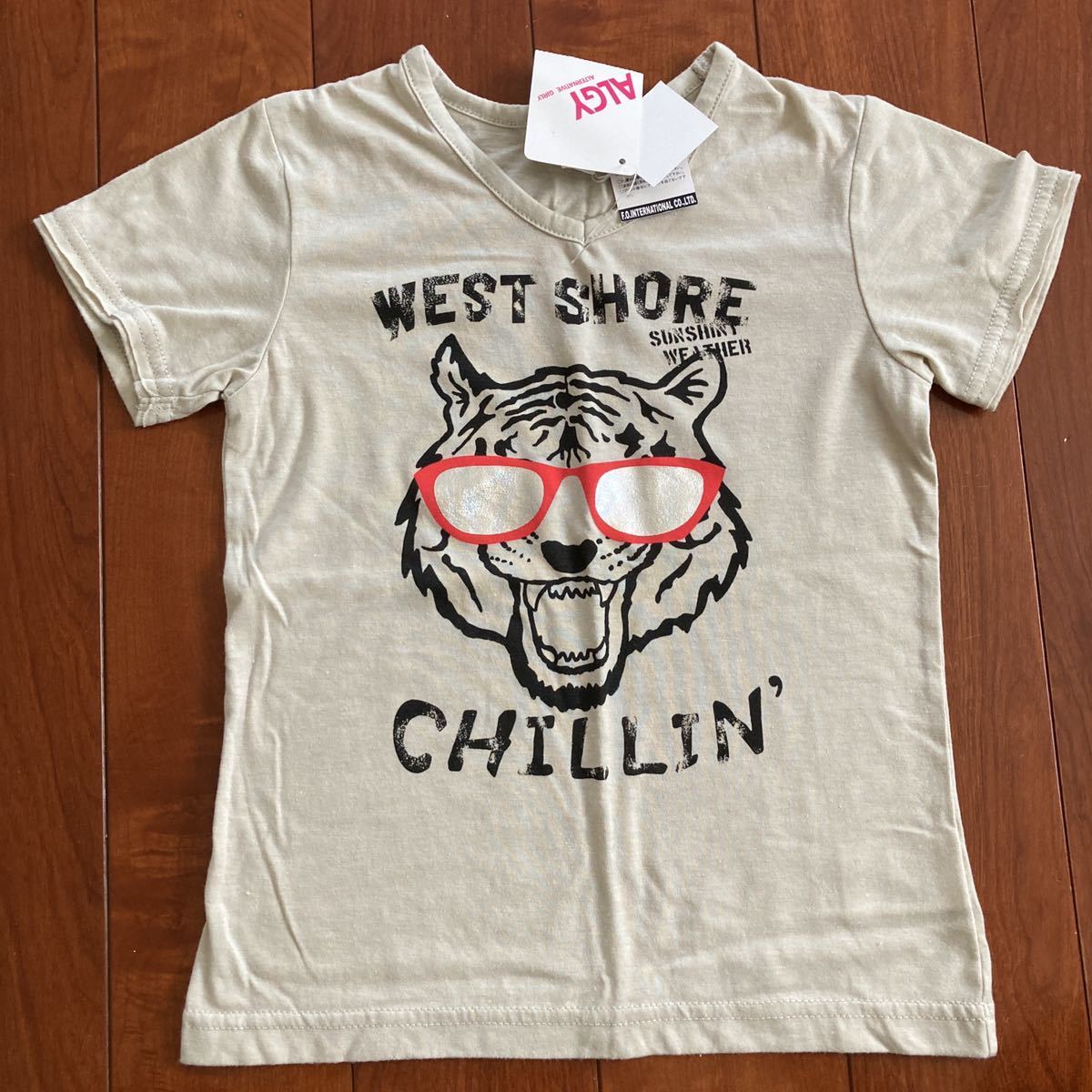 ALGY・アルジー・半袖Tシャツ・ストレッチ生地・グレー・130③拍卖