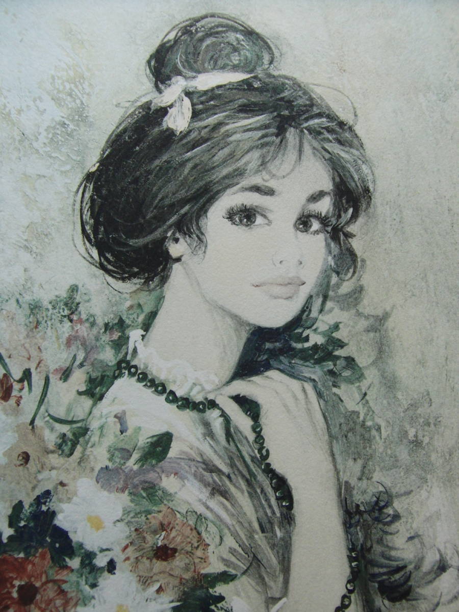 ベルナール・シャロワ、大判リトグラフ A、35.5×26.5㎝、レア、限定200部、人気作品、Bernard Charoy、国産新品額縁にて額装拍卖