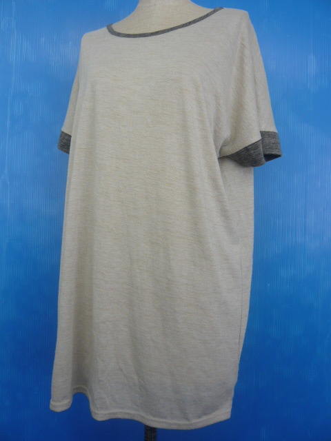 【お買得】★agosweet★半袖チュニック ベージュ系 後ろタック サイズM 拍卖