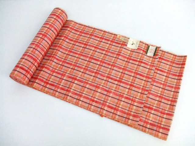 【難あり】★着尺地反物★赤系/生地/和服/着物/織物拍卖