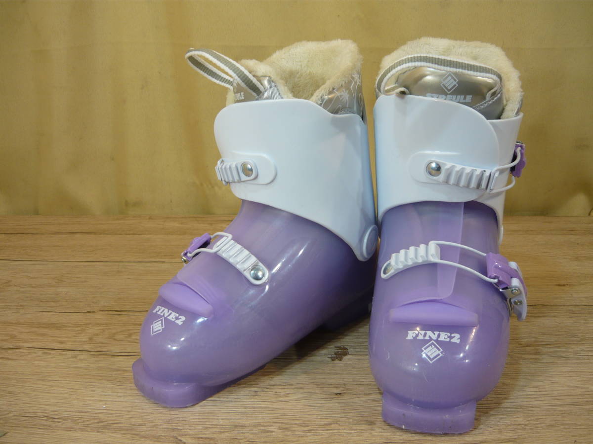 【中古・美品】 ジュニアスキーブーツ STREULE/シュトロイレ 22.0センチ 入門用 使用感:わずか 記名跡あり 北海道出品拍卖