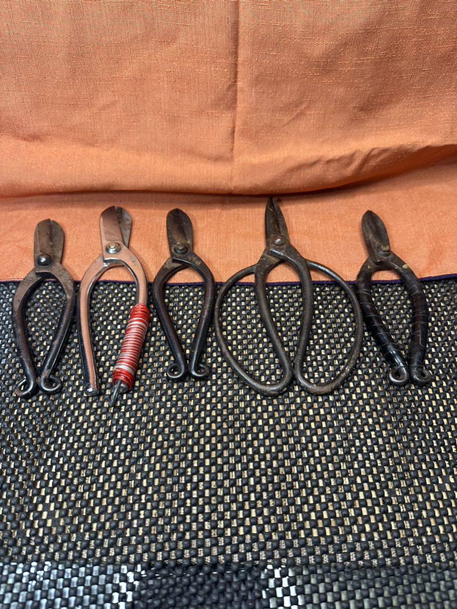 定鋏 盆栽 植木鋏 園芸 ハサミ 5本拍卖