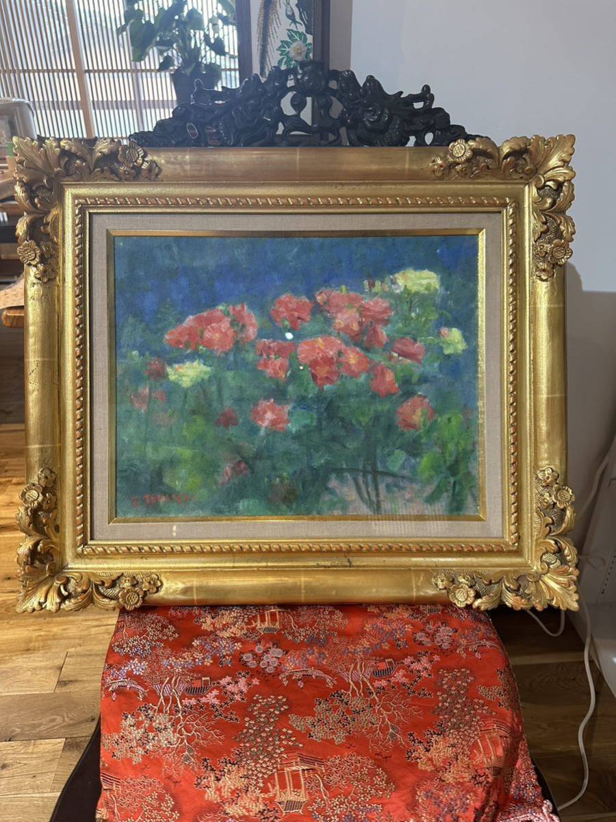 油彩 額装 油絵 インテリア 6号 真作 作者サインあり拍卖