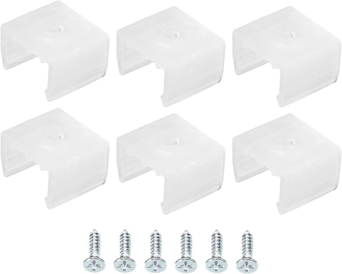 uxcell LED ネオン 取付 クランプ ネオンライト 取付ブラケット 12mm - 14mm シリコン LEDネオン ストリップ 50個入り F41拍卖