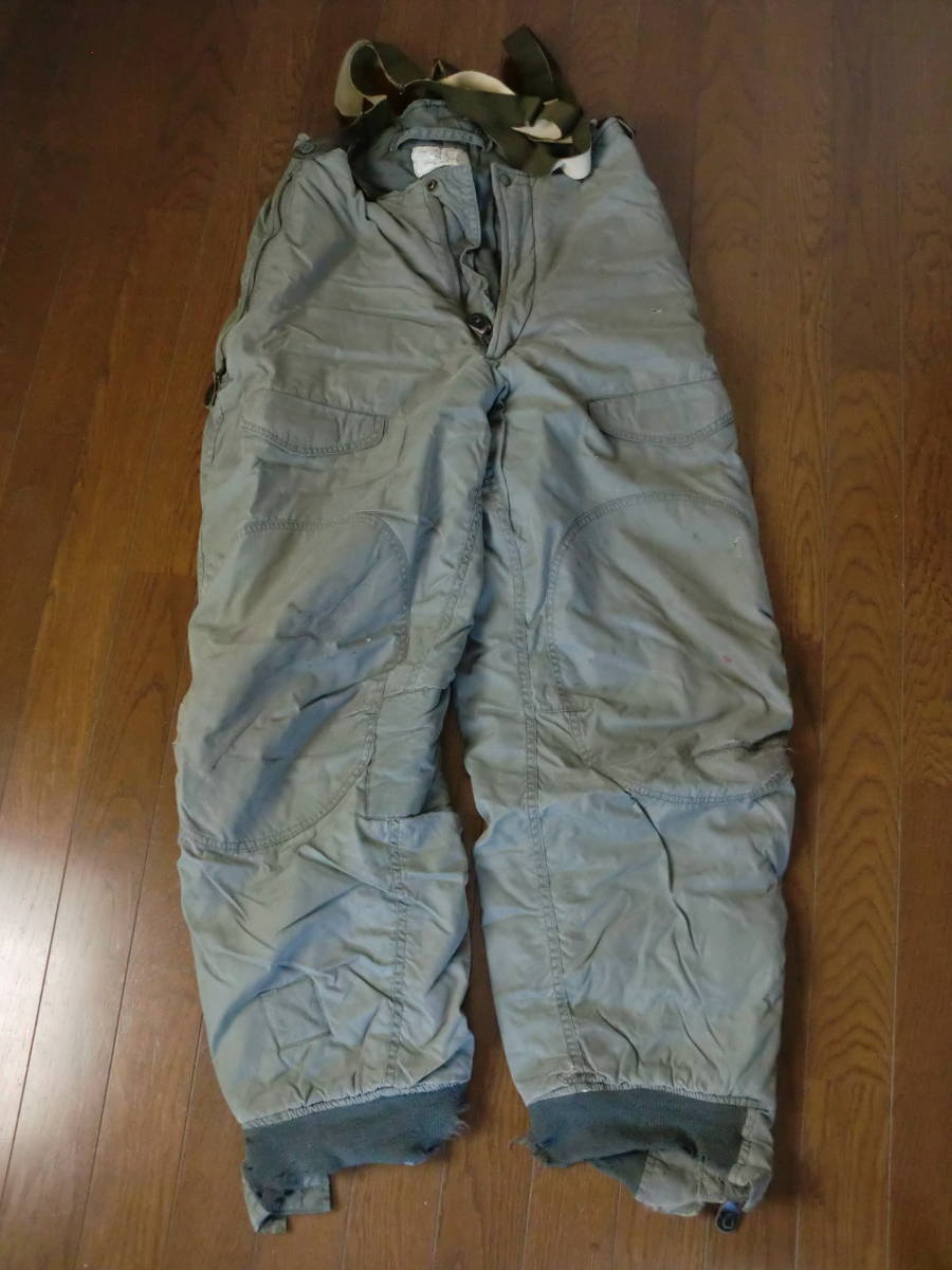 US ARMY TYPE F-1B 米軍放出品 中古 入手困難 サイズ28 防寒用 オーバーパンツ ウエスト調整アジャスター サスペンダー付 SERVAL拍卖