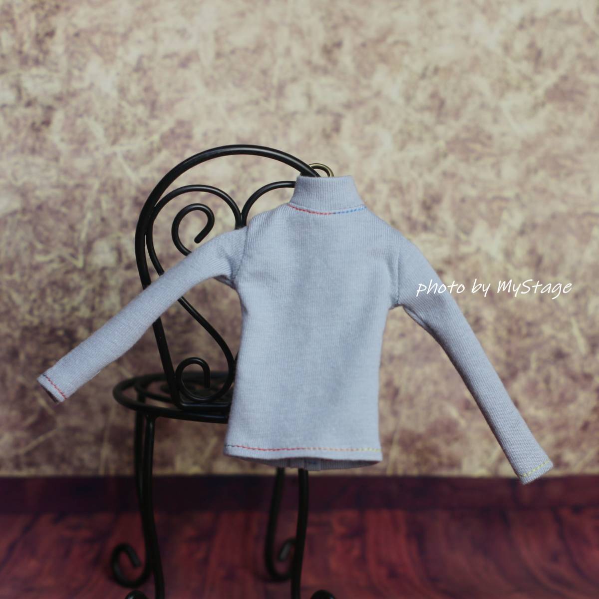 人形服2311-102 ハイネック長袖Tシャツ(空色) momoko、ジェニー、OBITSUボディ、MISAKI拍卖