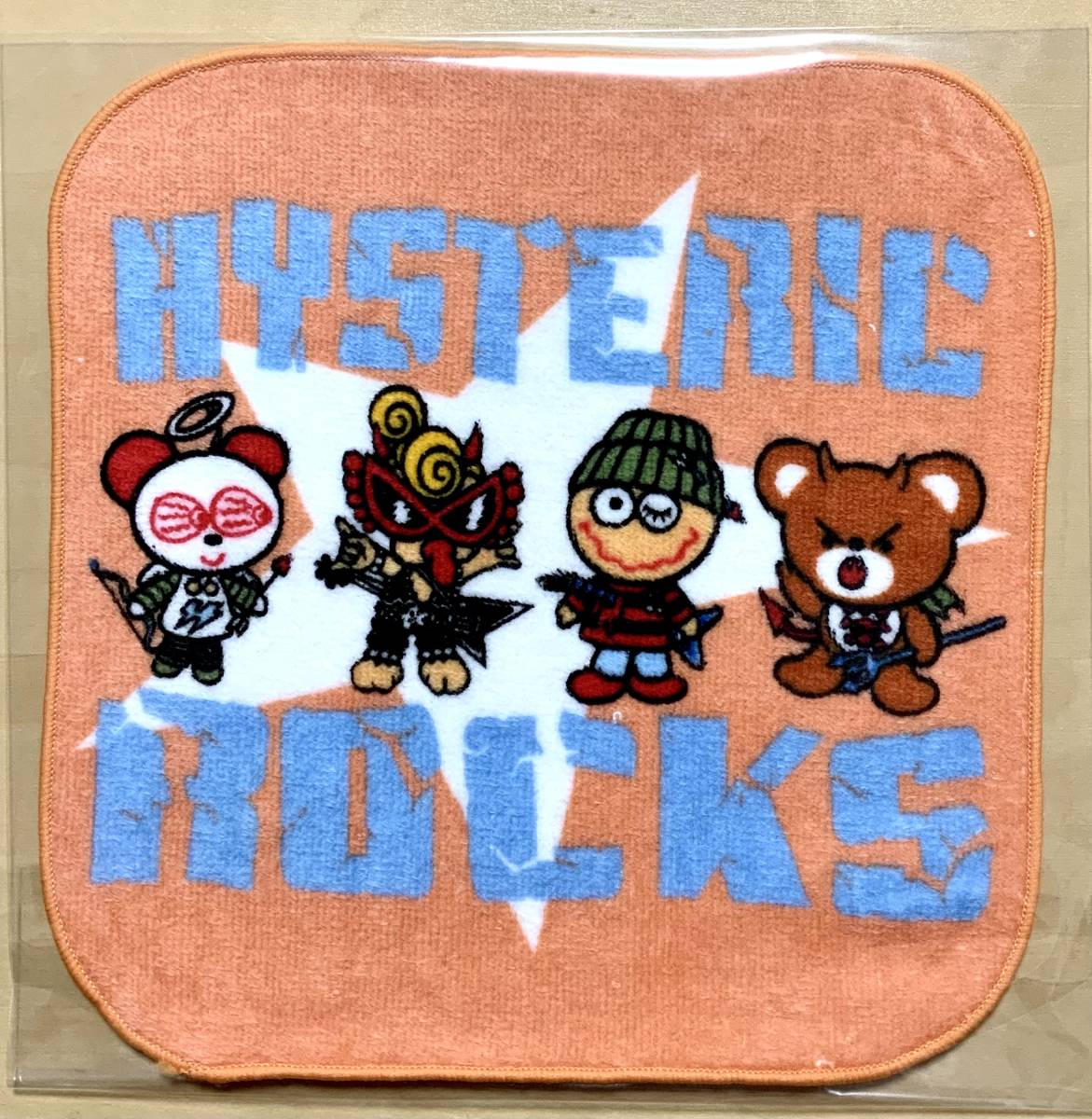 即決☆ヒスミニ☆正規品☆新品☆ハンドタオル☆オレンジ☆ギター☆ロック☆ファックベア☆☆ヒステリックミニ☆HYSTERIC MINI拍卖