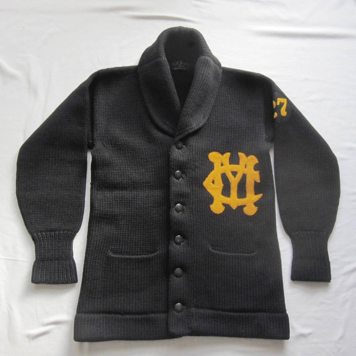 ☆ 20s ショールカラー カーディガン 黒 / vintage 1930s 40s 30's ビンテージ拍卖