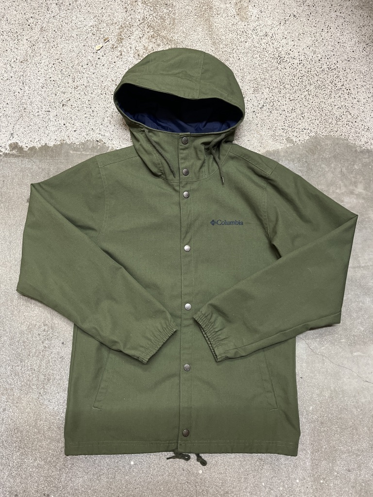 Columbia / コロンビア モリソンロック ジャケット コーチジャケット フーディ キャンバス地 カーキ アウトドア sサイズ used pm3398拍卖