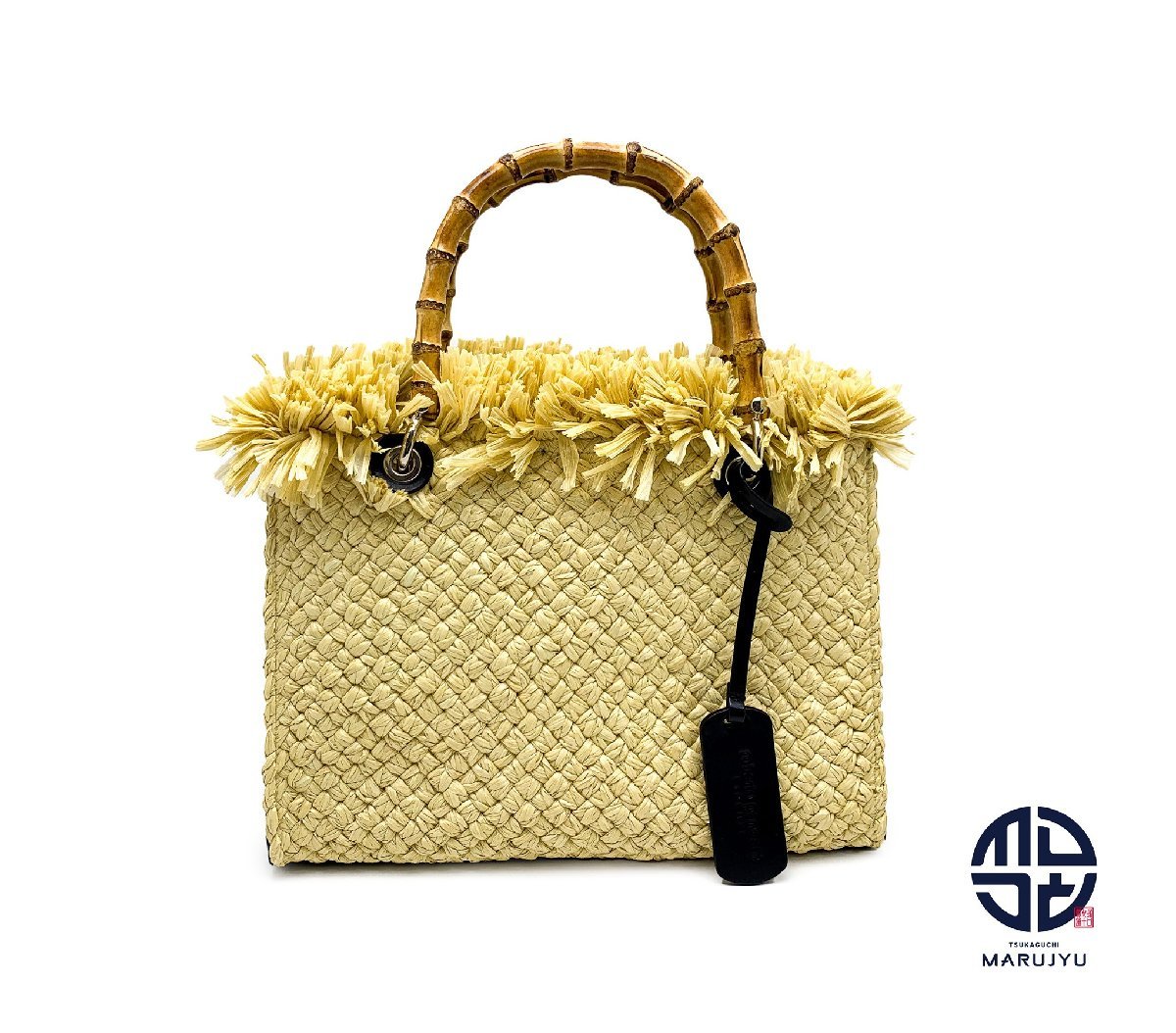 RobertoPancani ロベルトパンカーニ フリンジ バンブー かごバック トートバック拍卖