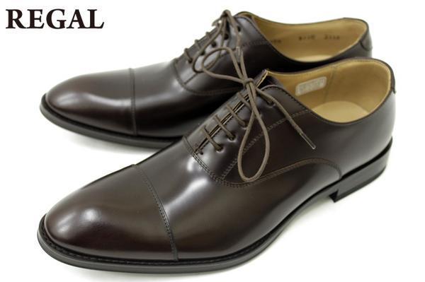 新品 20%OFF☆REGAL リーガル 811R AL ストレートチップ 本革 ビジネスシューズ ダークブラウン☆25.0cm拍卖