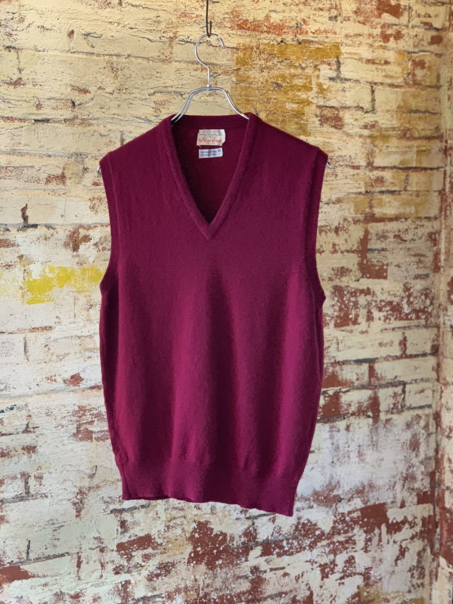 70s Alan Paine KNIT VEST ENGLAND ヴィンテージ ビンテージ アランペイン ニットベスト イングランド製 トラッド 60s 送料無料 英国製拍卖