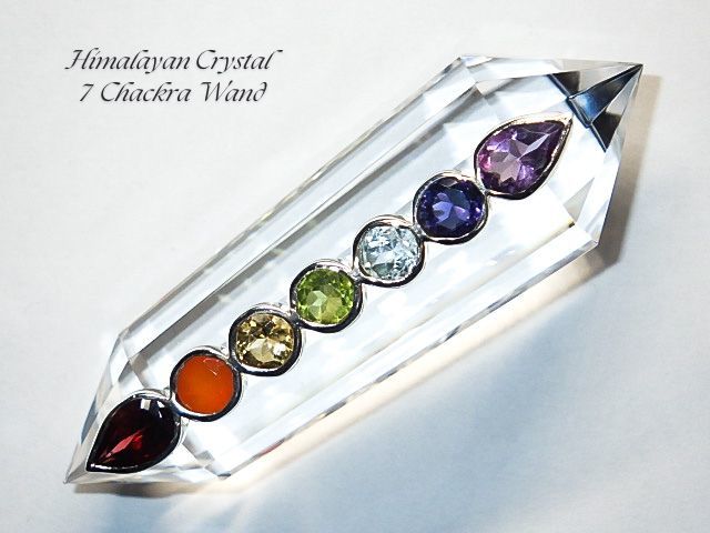 ★ヒマラヤンクリスタル7チャクラワンド★天然石水晶★12面スライドカットフォーゲルスタイルクォーツ★セブンチャクラシルバー銀 kamesan 拍卖