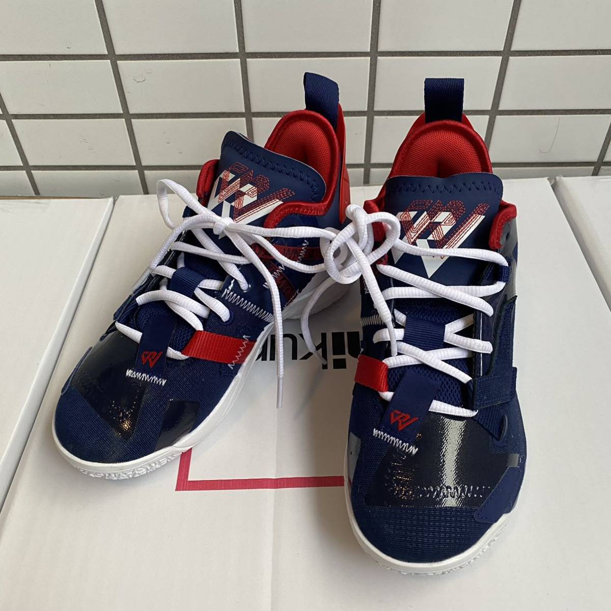 NIKE JORDAN WHY NOT ZERO.4 GS 紺/赤/白 23cm ナイキ ジョーダン ワイノット ゼロ.4 GS DD9659-400 スニーカー バスケシューズ バッシュ拍卖