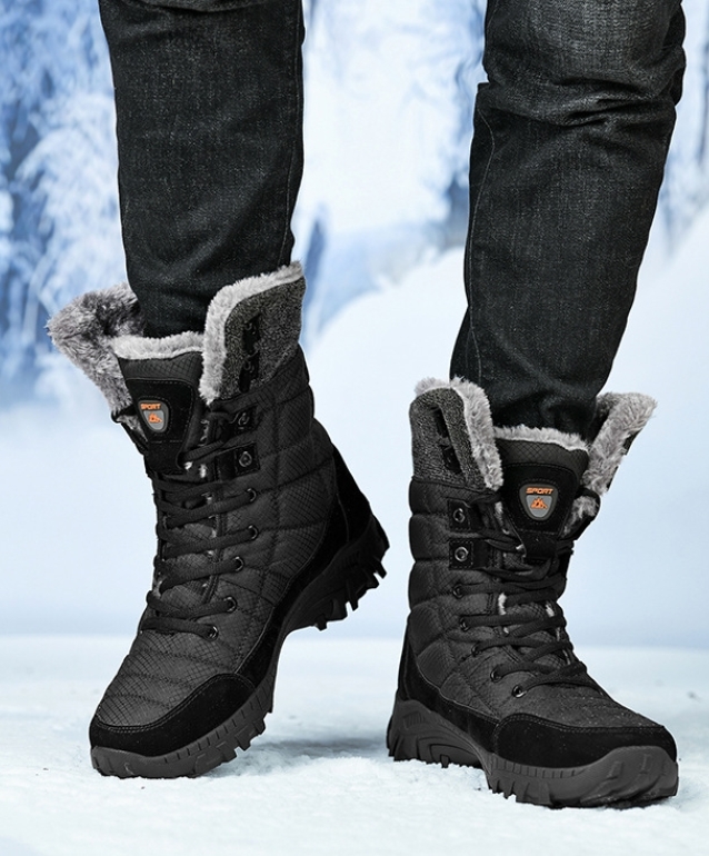 メンズ カジュアル スノーシューズ 裏起毛 防滑 スノーシューズ 防寒 スノーブーツ 防撥水 アウトドア スキー場 24-29cm x883拍卖