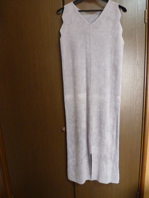 未使用★gelato pique ジェラートピケ グレー ロング ワンピース F拍卖