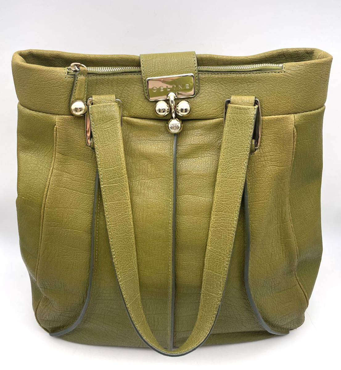 セリーヌ CELINE レザー ショルダー トートバッグ 拍卖