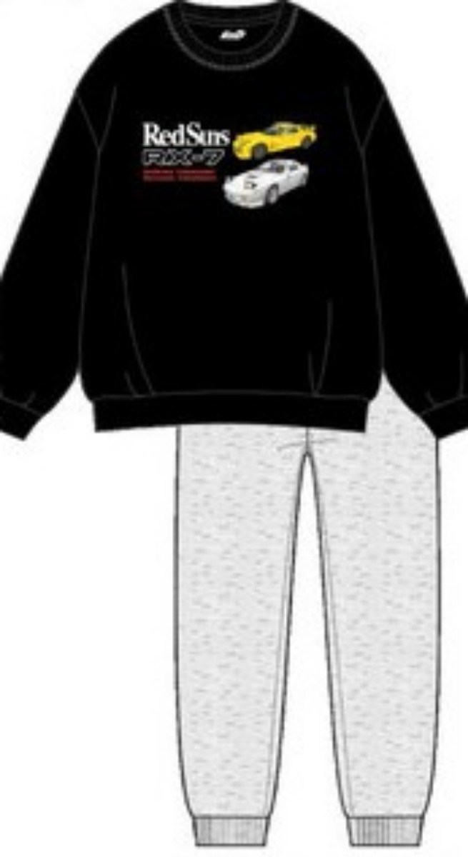 即決 頭文字D メンズルームウェア【M】新品タグ付き スウェット セットアップ パジャマ イニシャルD 赤城レッドサンズ 拍卖