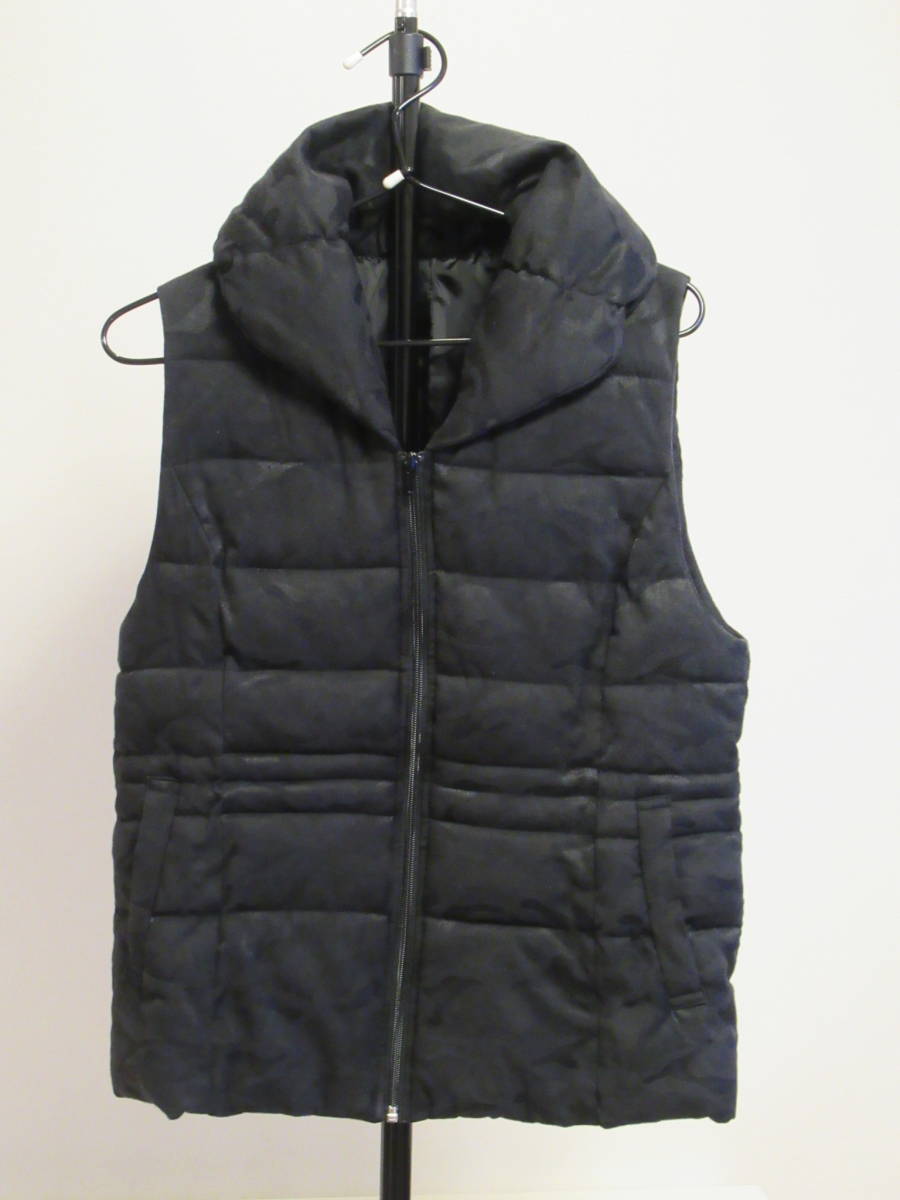 ノーブランド/中綿ベスト/迷彩柄/黒色/11号サイズ/Lサイズ拍卖