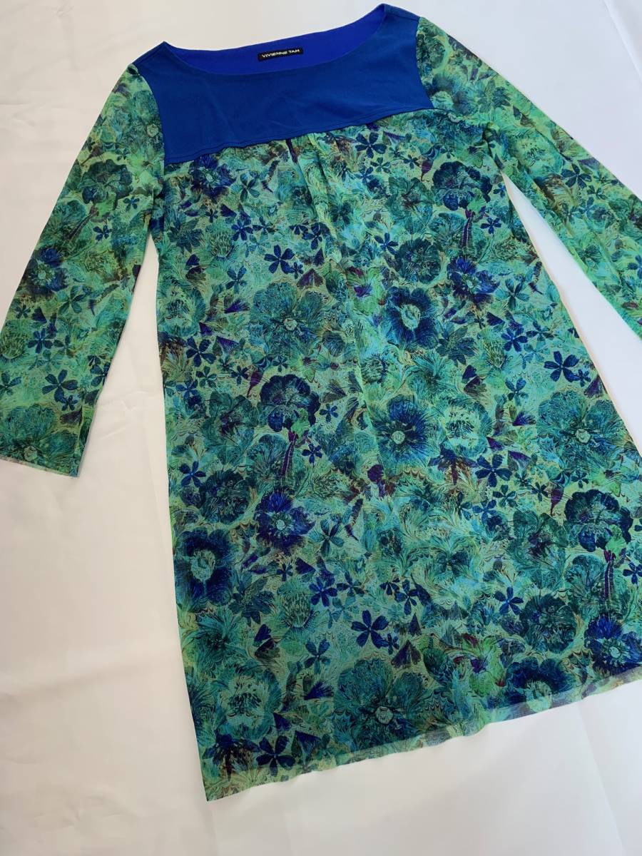 Vivienne tam ヴィヴィアンタム ワンピース 花柄 パワーネット メッシュ アーカイブ archive dress ドレス拍卖