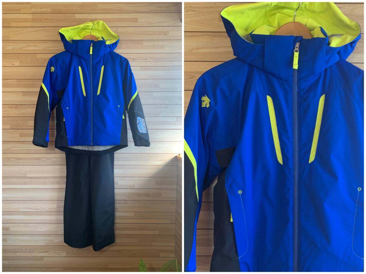 #セール★訳あり★DESCENTE デサント ジュニア スキー 上下 セット ジャケット パンツ★サイズ調節可 140 (125-145)★検 ウィンター スノー拍卖