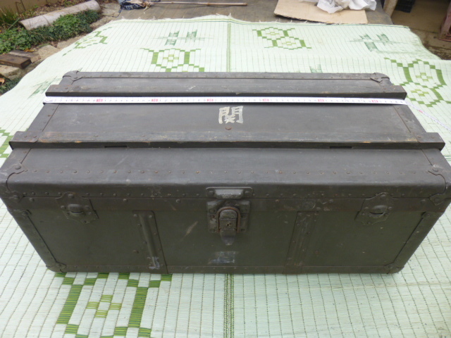 ■千葉・ブリキ・木製・トランク・アタッシュケース・箱・時代物・希少・年代物・珍・飾り・昭和・レトロ・インテリア・引越・№1拍卖