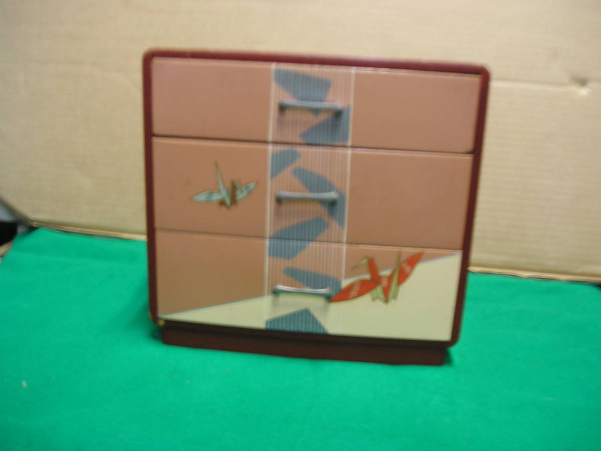 小物入れ アンティ-ク◆昭和30年当時 ◆幅24 奥22.5 縦23 【保管 舗外F】拍卖