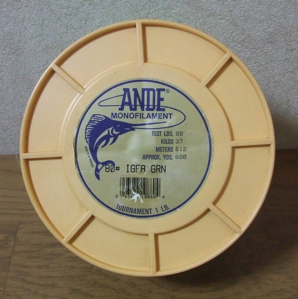■道糸 ANDE MONOFILAMENT 80# 680YDS IGFA GRAN ① 検/トロ―リングライン深場大物電動リール拍卖