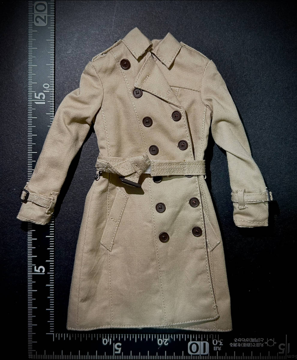 【値上げ予定】DAMTOYS製 1/6 模型 女性 フィギュア用 部品 装備 衣装 服 上着 エイダ バイオハザード RE2 トレンチ コート 高品質 (未使用拍卖