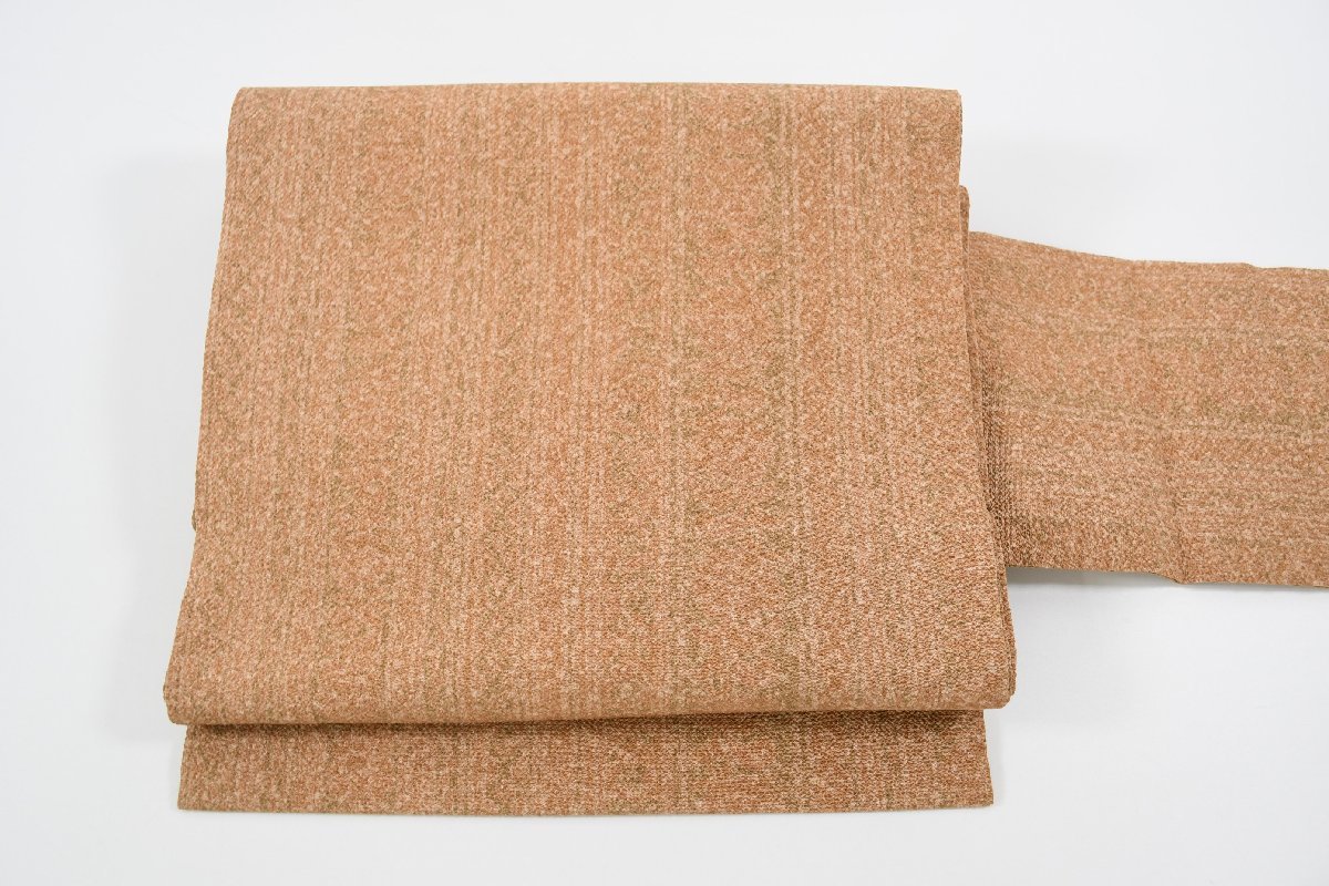 名古屋帯 縮緬 縞模様 帯丈359cm ★着物屋 ne-6934 桜庭呉服店拍卖