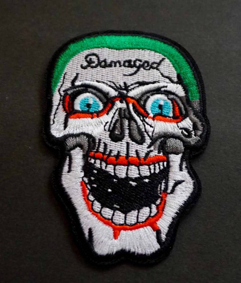 新品■《緑坊主ジョーカー髑髏 ドクロ》『THE JOKER』 刺繍ワッペン■ 音楽 激渋◆芸術 アート 美術◇◆ミリタリー■洋服・衣類・衣服DIY拍卖